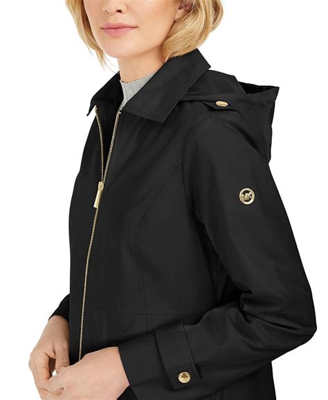 michael kors tan rain jacket|michael kors water resistant jacket.